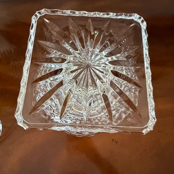 Vintage Shannon By Godinger Brandon Crystal Urn With Lid Footed Bowl 2 Piece 15" - Picture 7 of 9